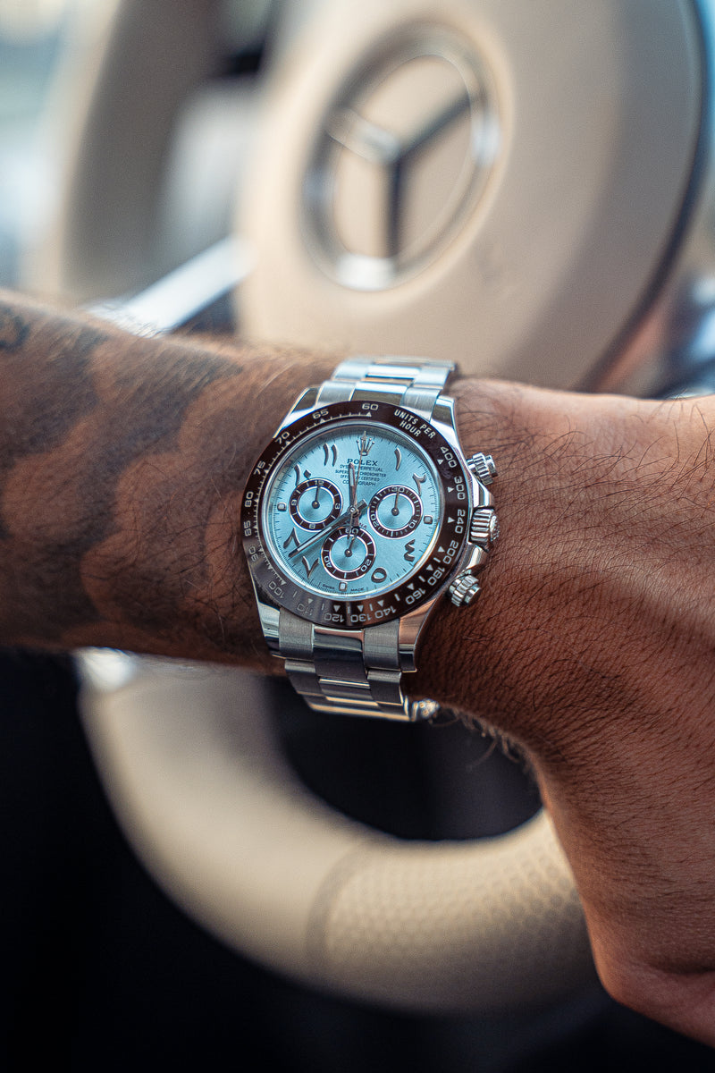 Rolex Daytona Platinum Ice-Blue/Arabic Dial 116506