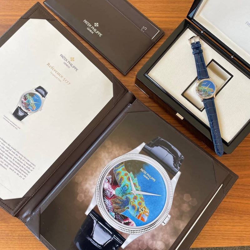 Patek Philippe Calatrava 5177G-013 Rare Handcrafts “Italian Scenes / Tropical Fish“ Enamel