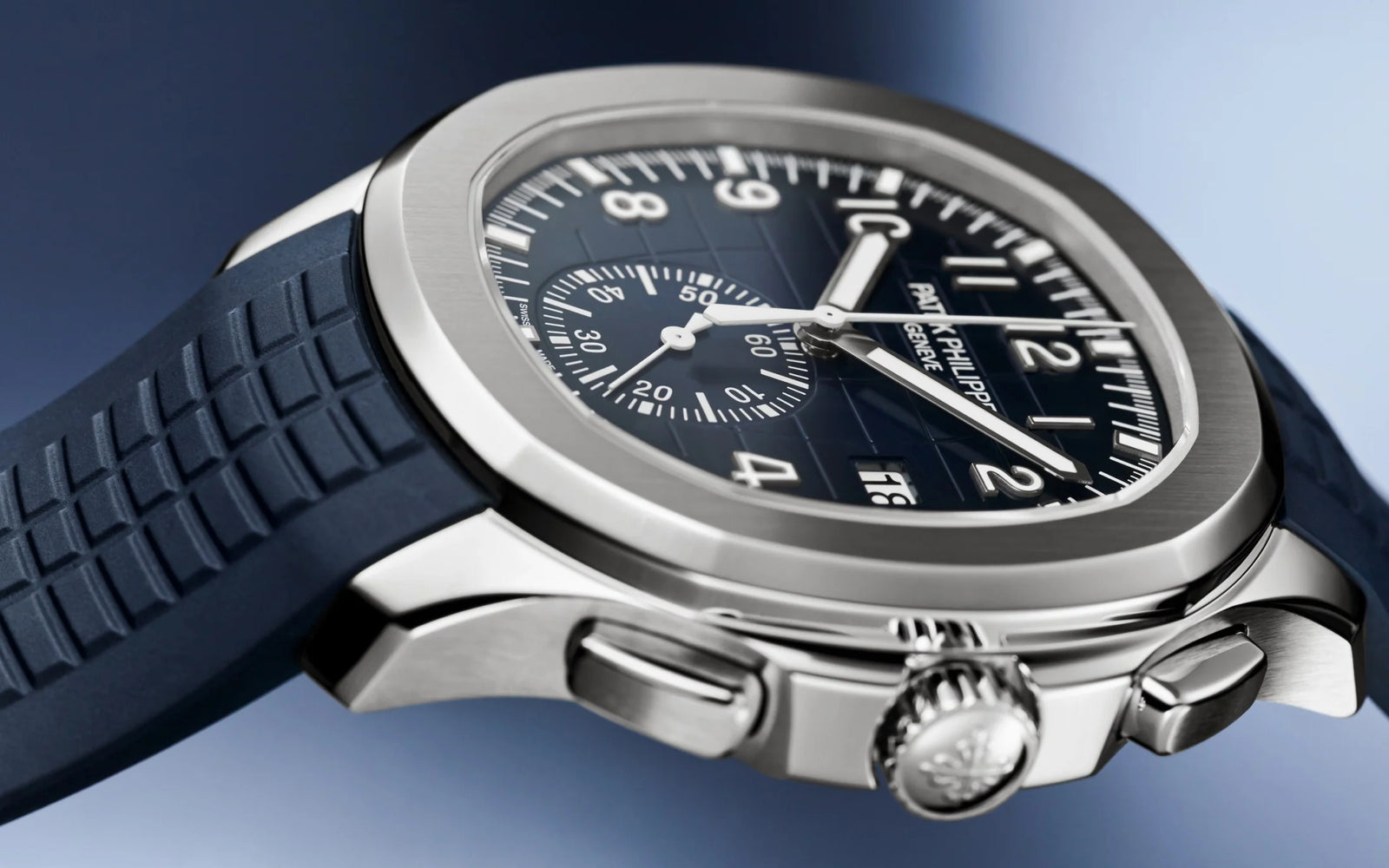 Patek Philippe Aquanaut 5968G-001 Flyback Chronograph Blue Dial 42mm
