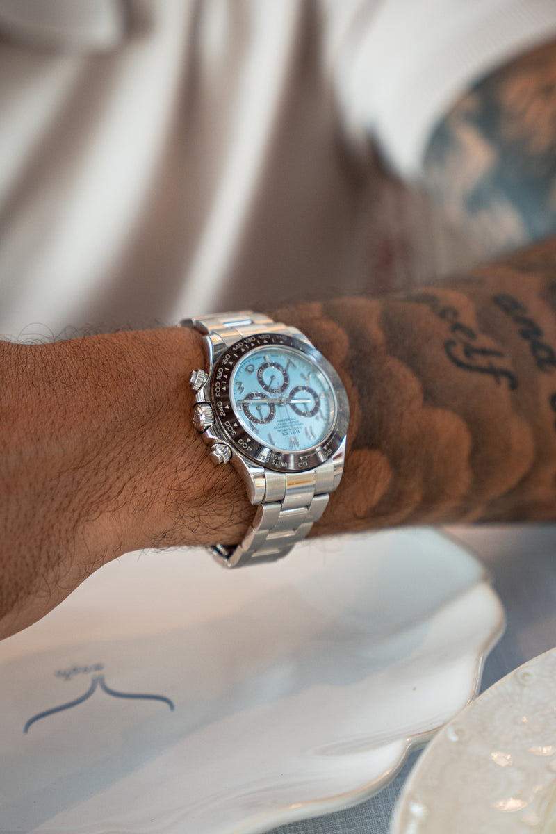 Rolex Daytona Platinum Ice-Blue/Arabic Dial 116506