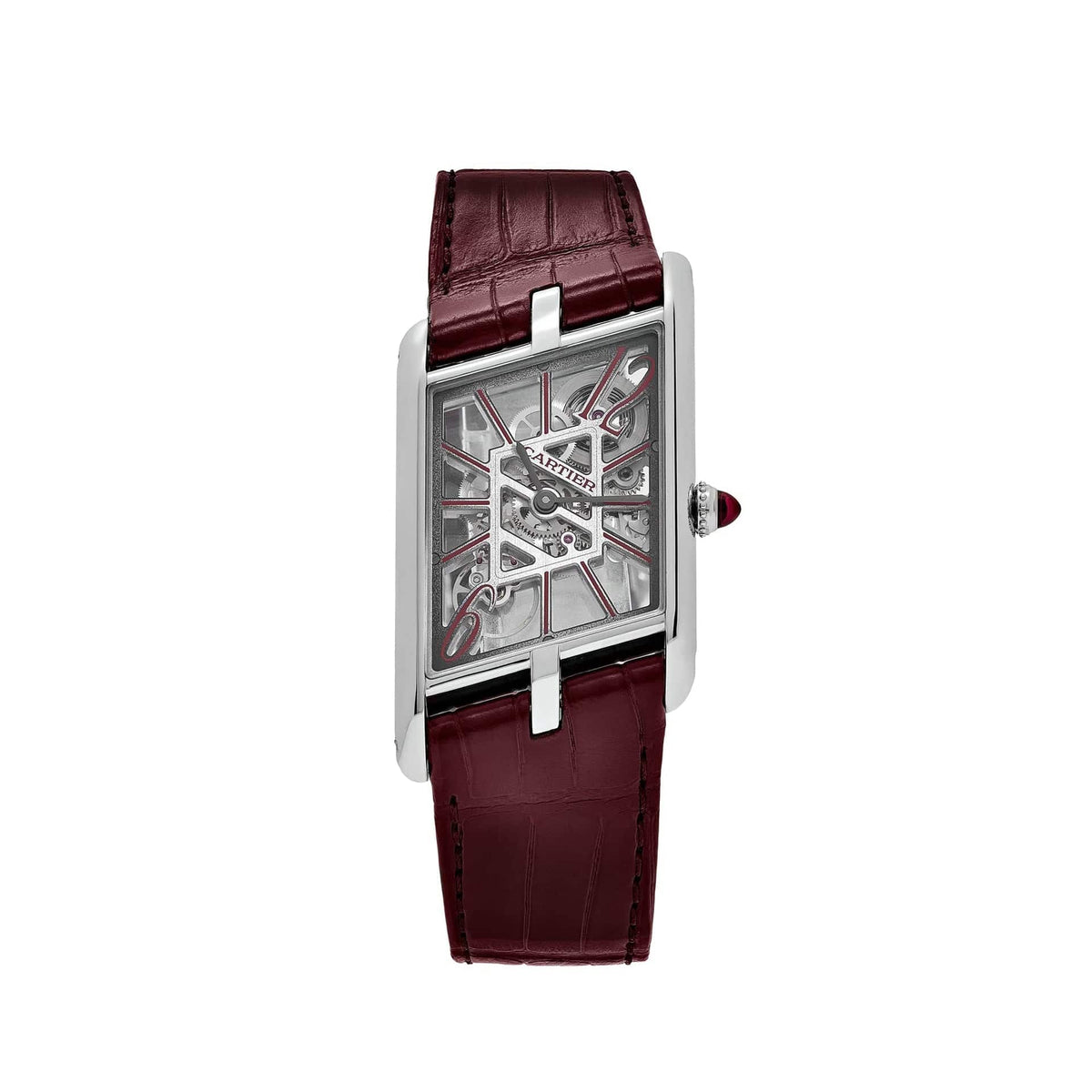 Cartier Tank Asymétrique WHTA0023 Temple Edition Platinum Skeleton