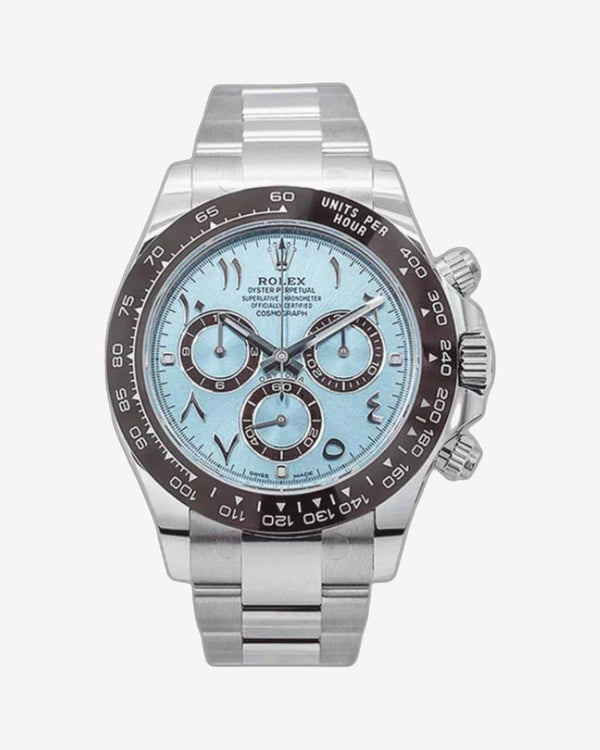 Rolex Daytona Platinum Ice-Blue/Arabic Dial 116506