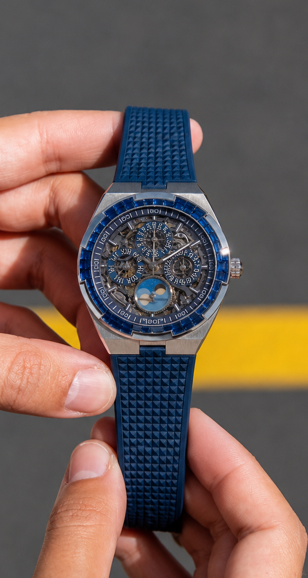 Vacheron Constantin Overseas Perpetual Calendar Ultra-Thin Skeleton Sapphire Off-Catalog 4307V220G-236C